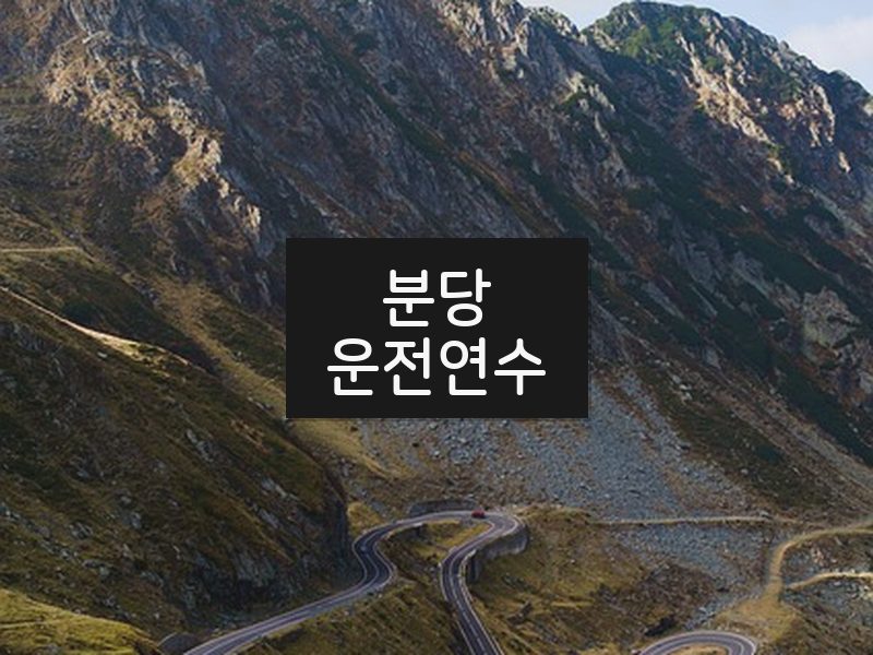 분당운전연수 후기