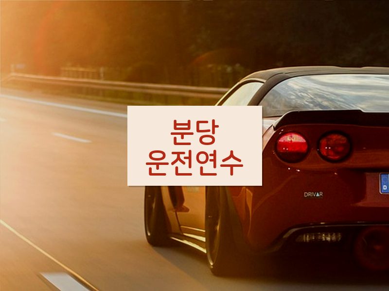 분당운전연수 후기