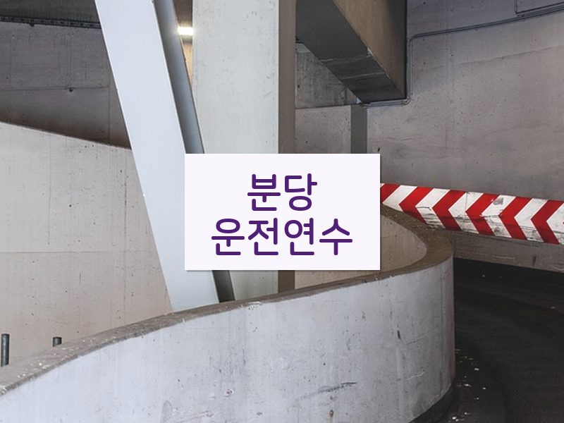 분당운전연수 후기