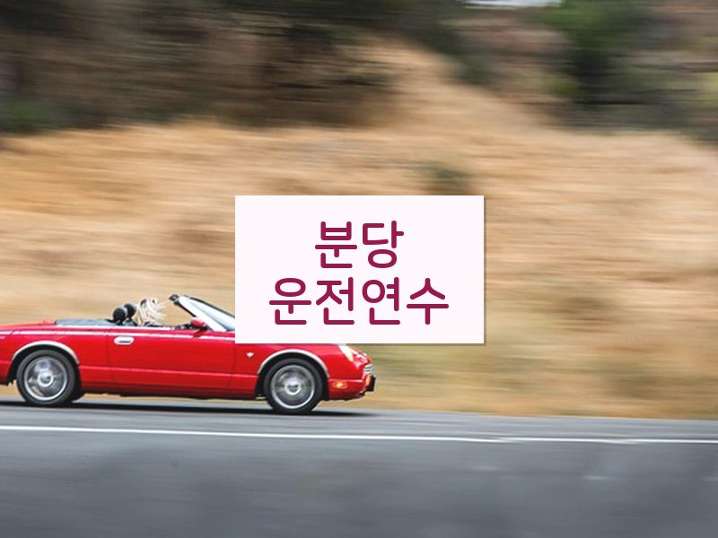 분당운전연수 후기