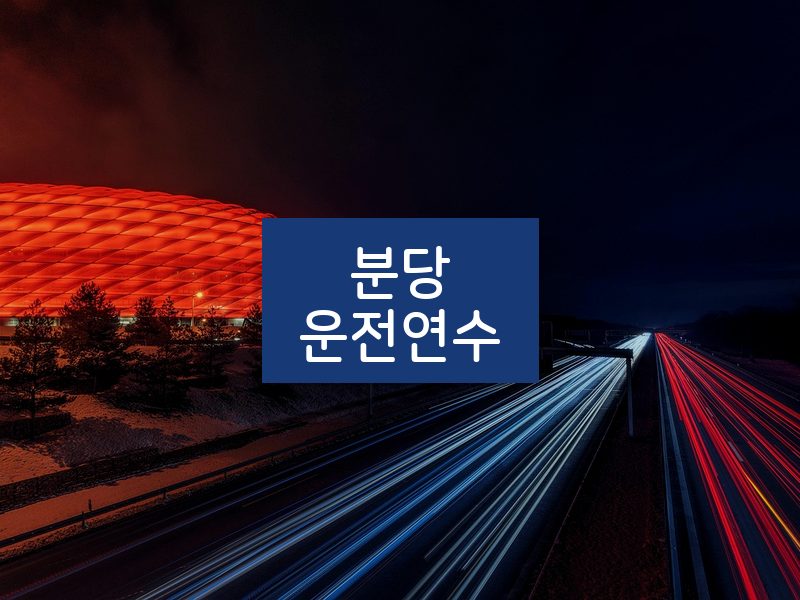 분당운전연수 후기