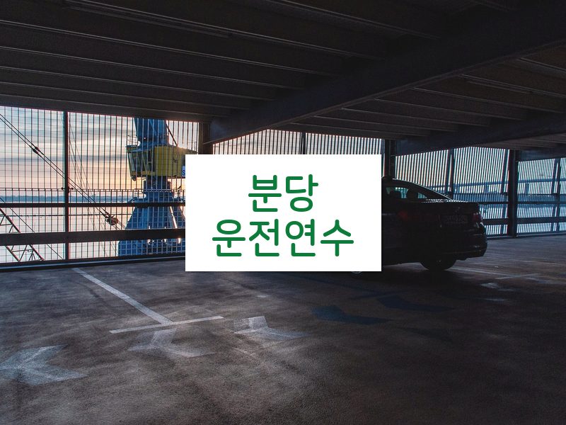 분당운전연수 후기