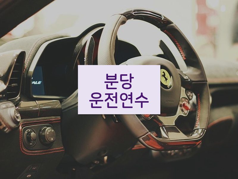분당운전연수 후기