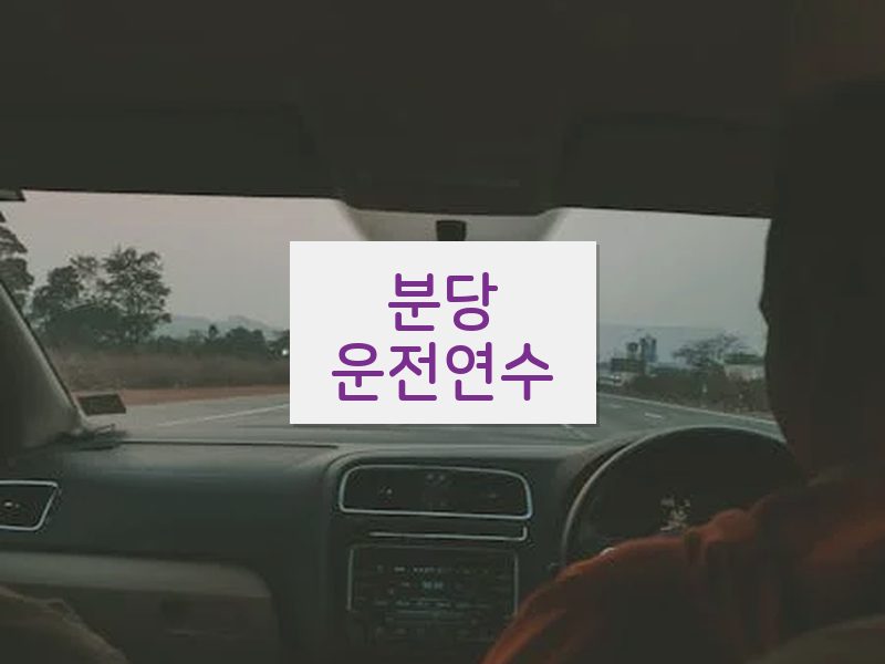 분당운전연수 후기
