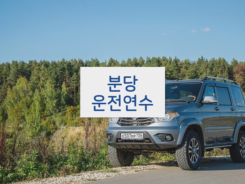 분당운전연수 후기