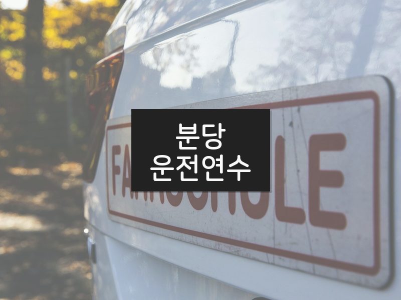 분당운전연수 후기