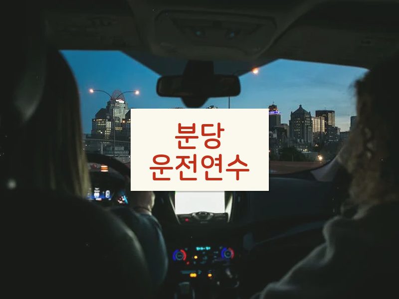 분당운전연수 후기
