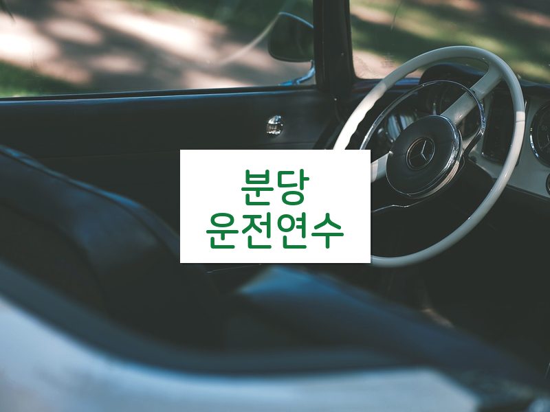 분당운전연수 후기