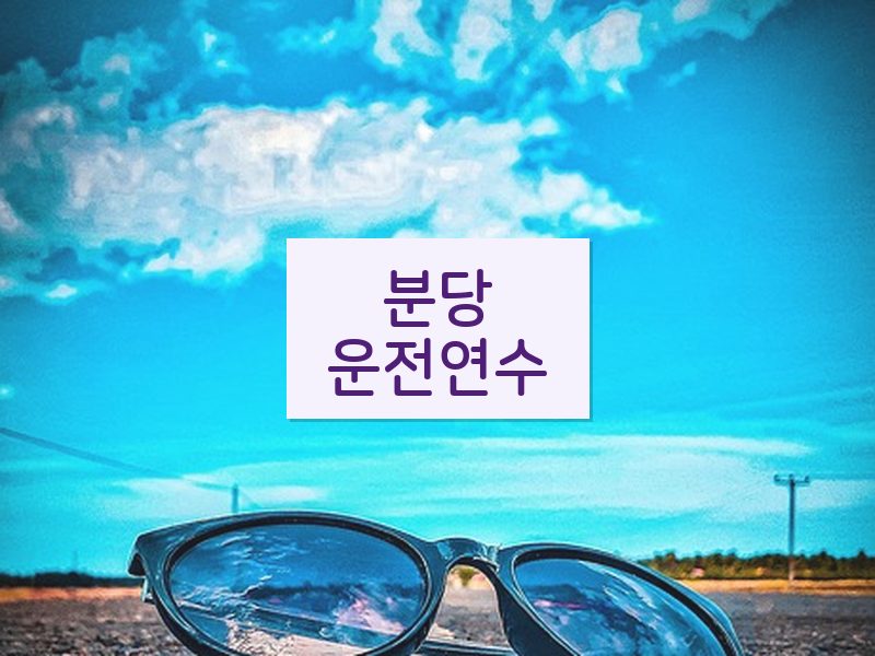 분당운전연수 후기