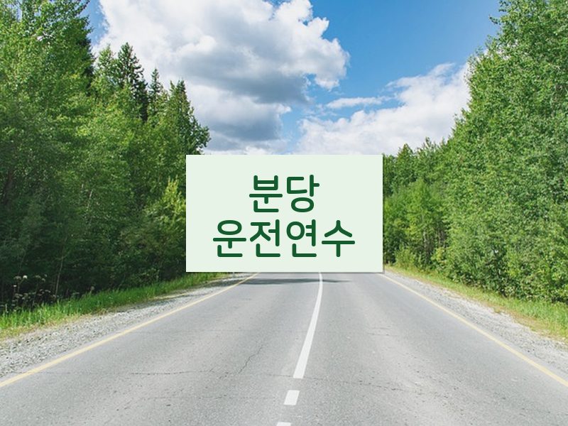 분당운전연수 후기