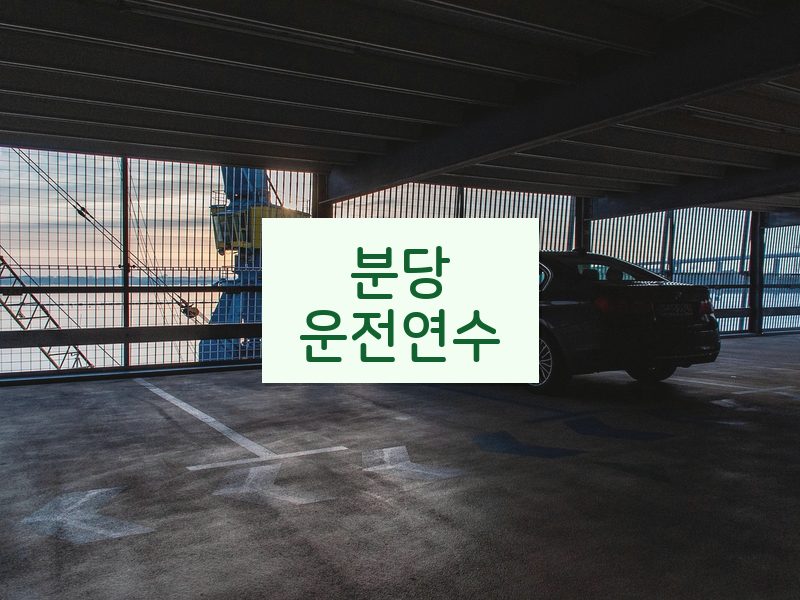 분당운전연수 후기