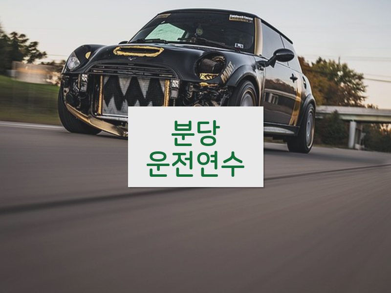 분당운전연수 후기