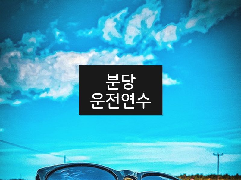 분당운전연수 후기