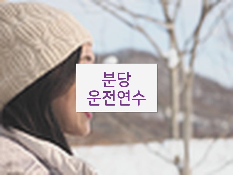 분당운전연수 후기