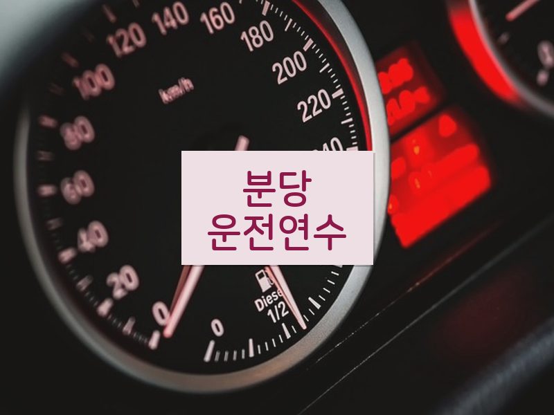 분당운전연수 후기