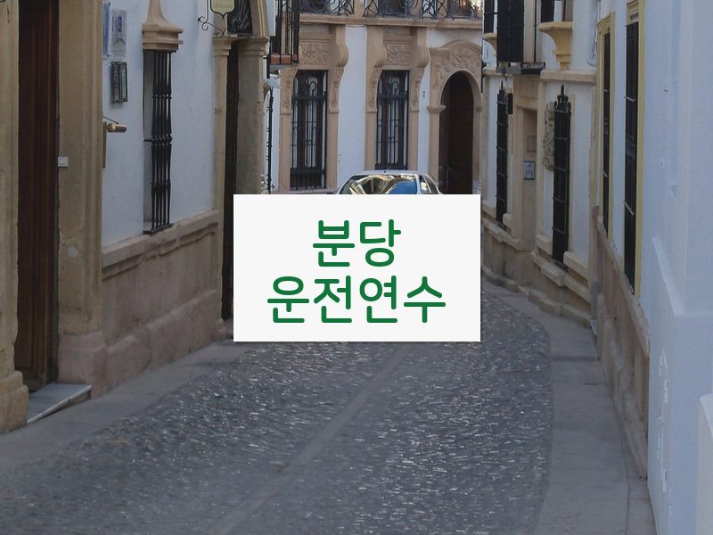 분당운전연수 후기