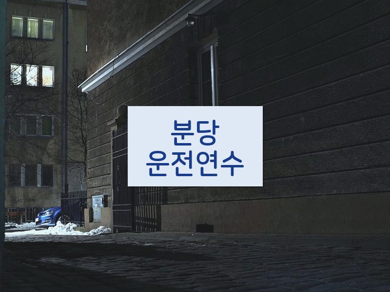 분당운전연수 후기