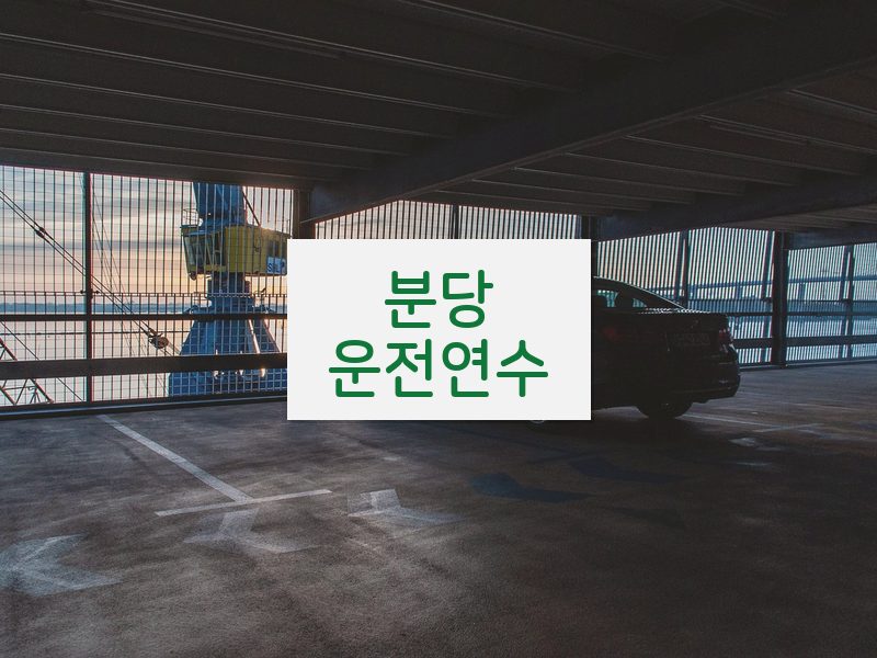 분당운전연수 후기