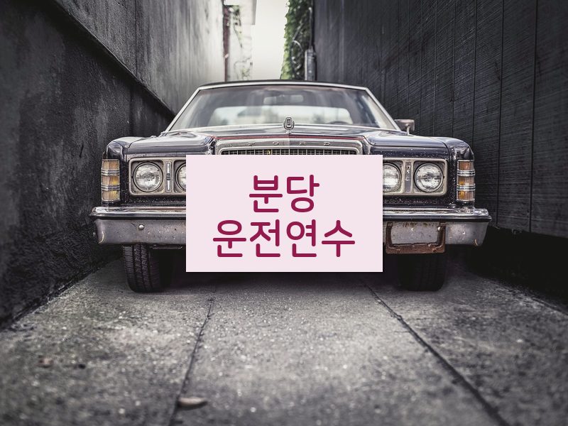 분당운전연수 후기