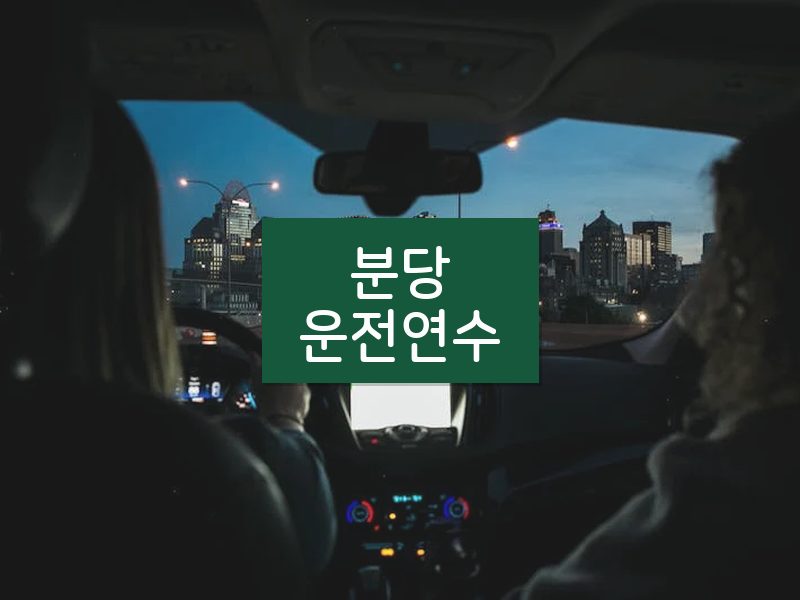 분당운전연수 후기