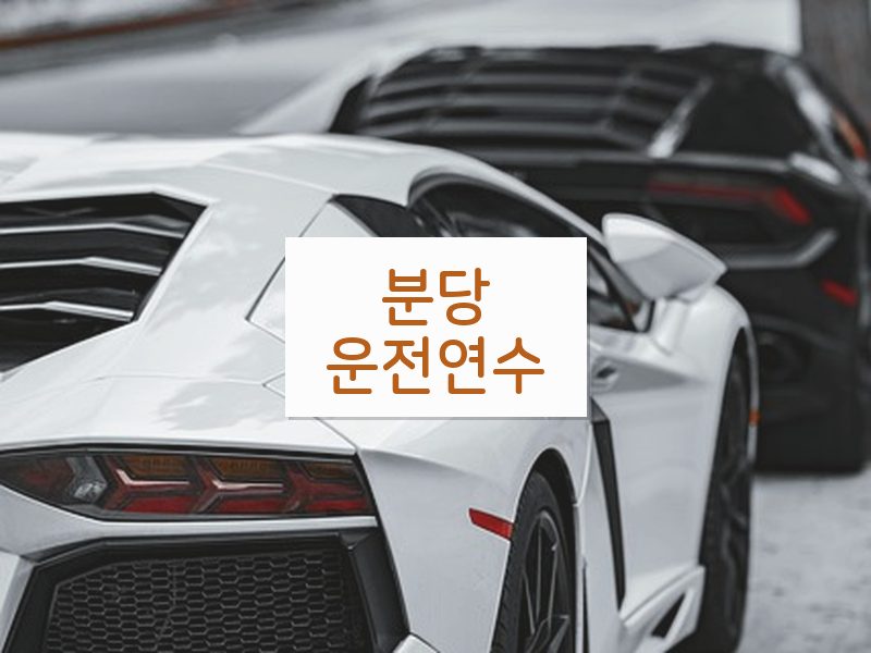 분당운전연수 후기