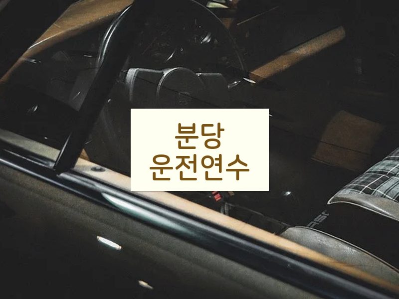 분당운전연수 후기