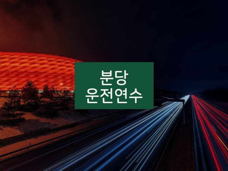 분당운전연수 후기