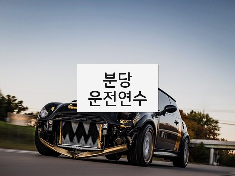 분당운전연수 후기