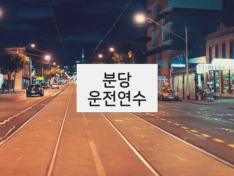 분당운전연수 후기