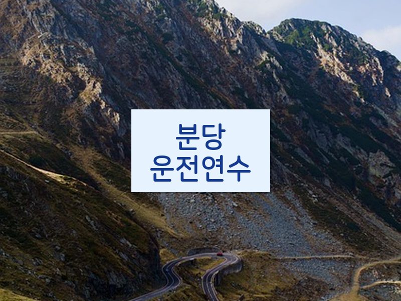 분당운전연수 후기