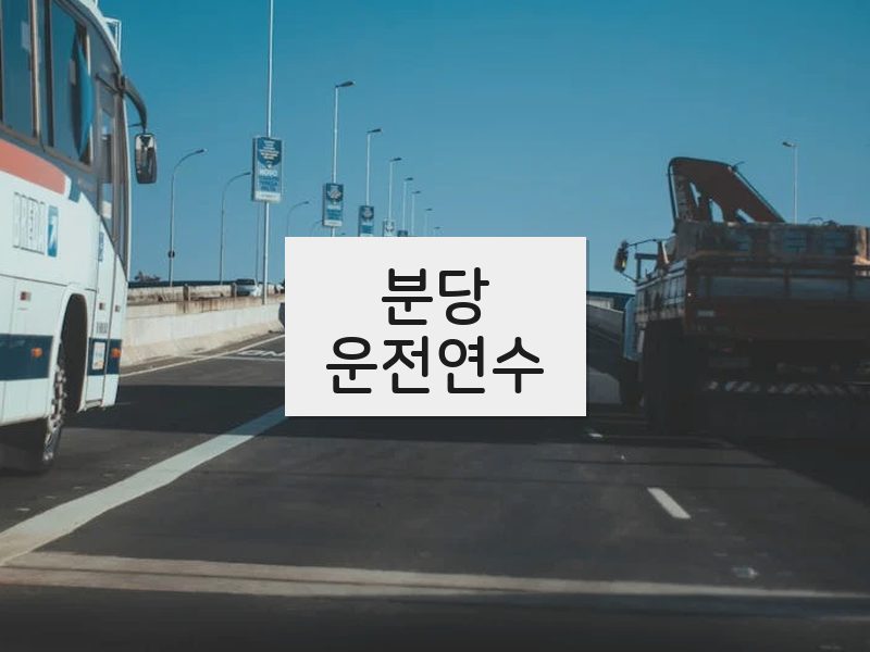 분당운전연수 후기