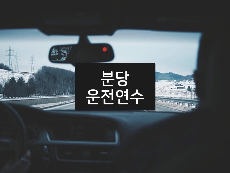 분당운전연수 후기
