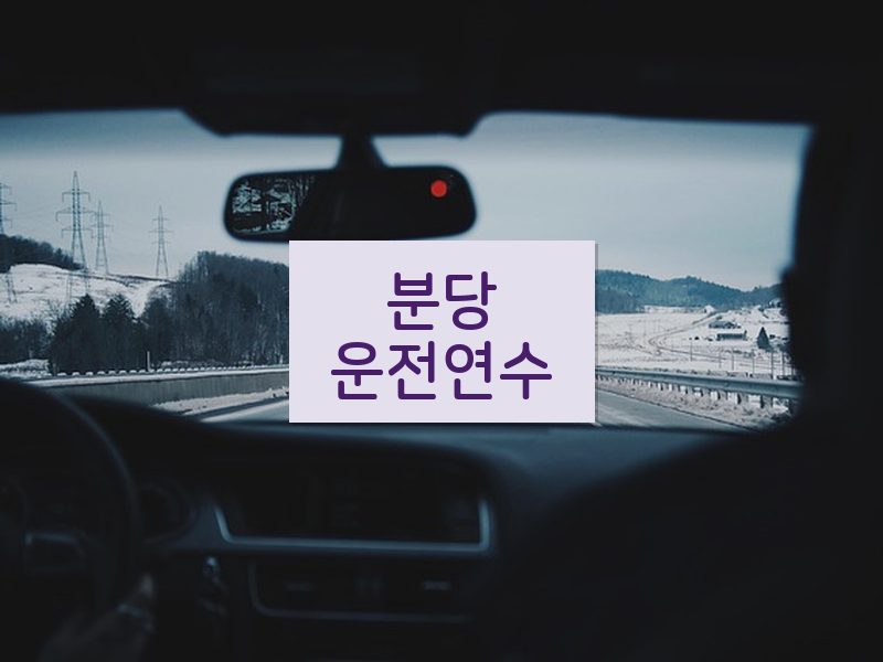 분당운전연수 후기