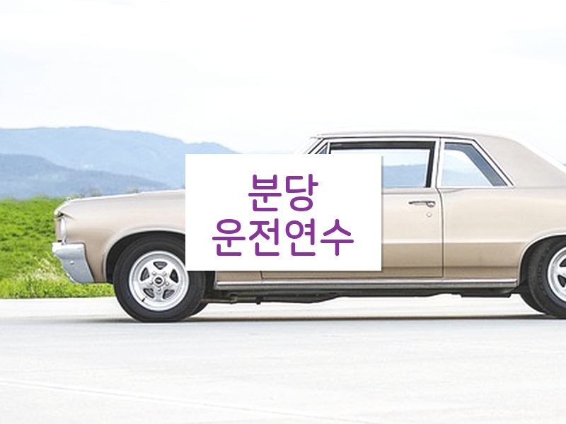 분당운전연수 후기