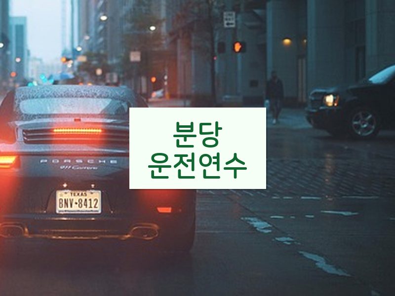 분당운전연수 후기