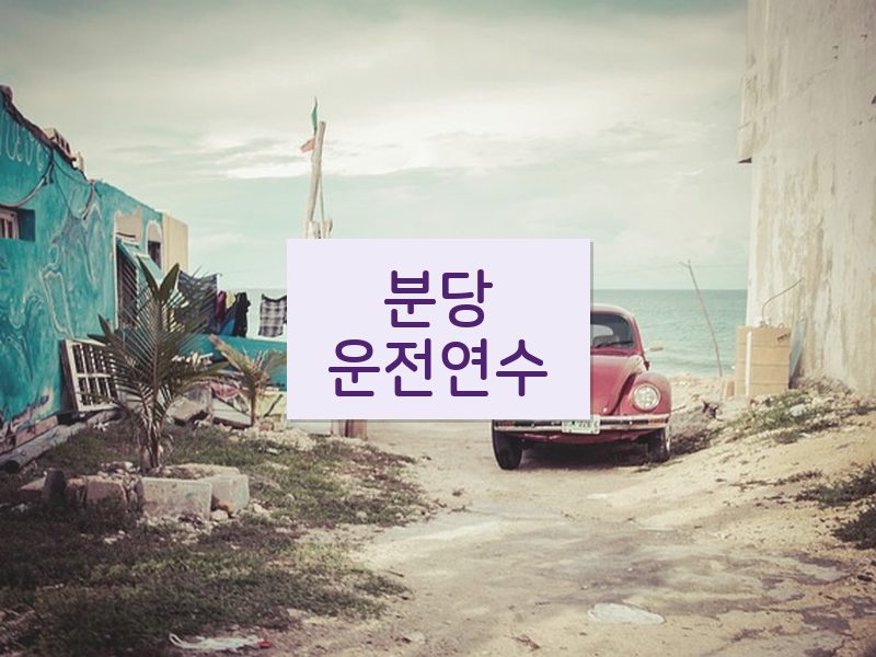 분당운전연수 후기