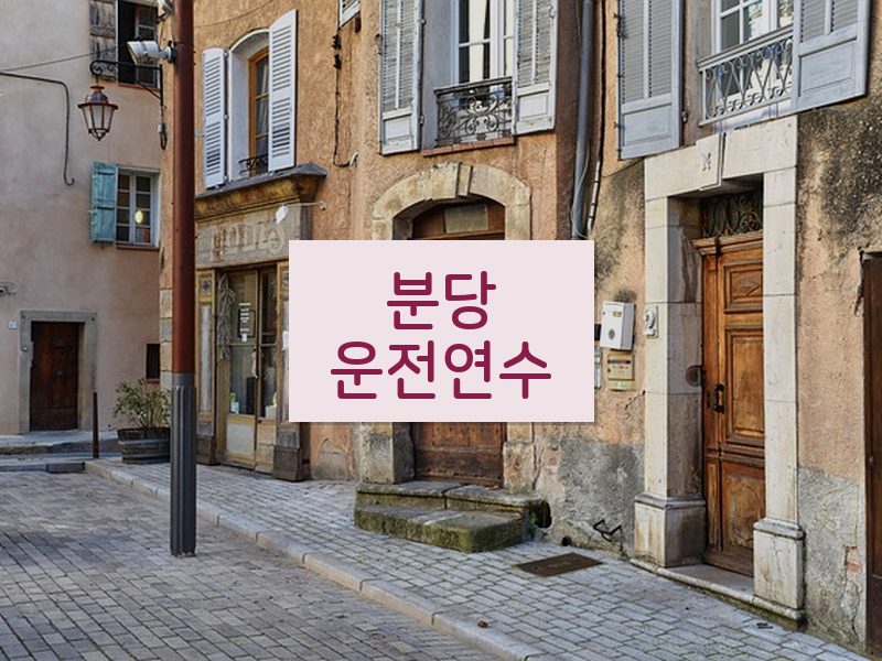 분당운전연수 후기