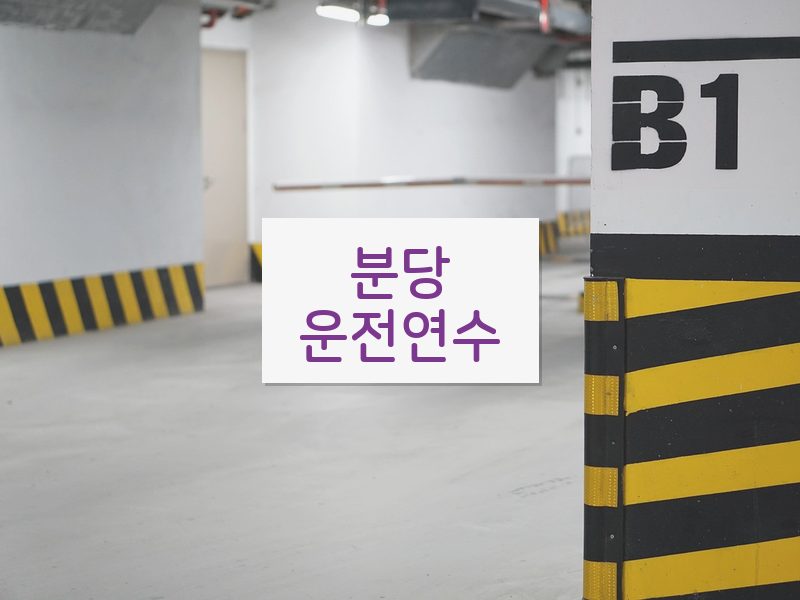 분당운전연수 후기