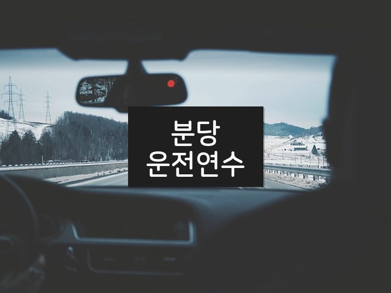 분당운전연수 후기