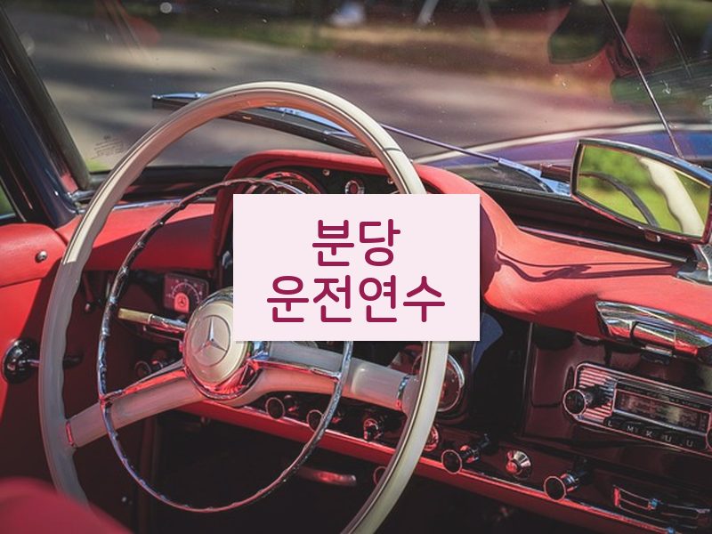 분당운전연수 후기
