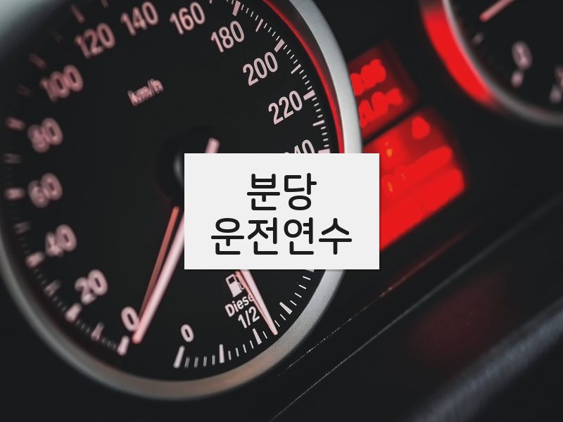 분당운전연수 후기