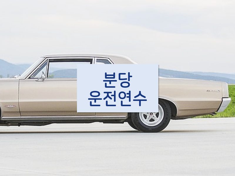 분당운전연수 후기