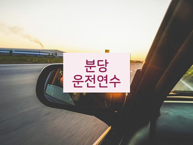 분당운전연수 후기