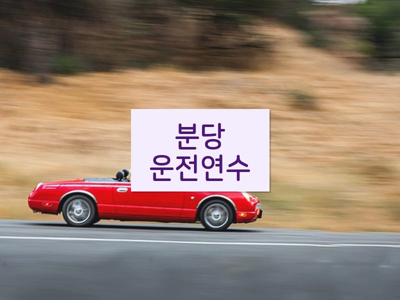 분당운전연수 후기