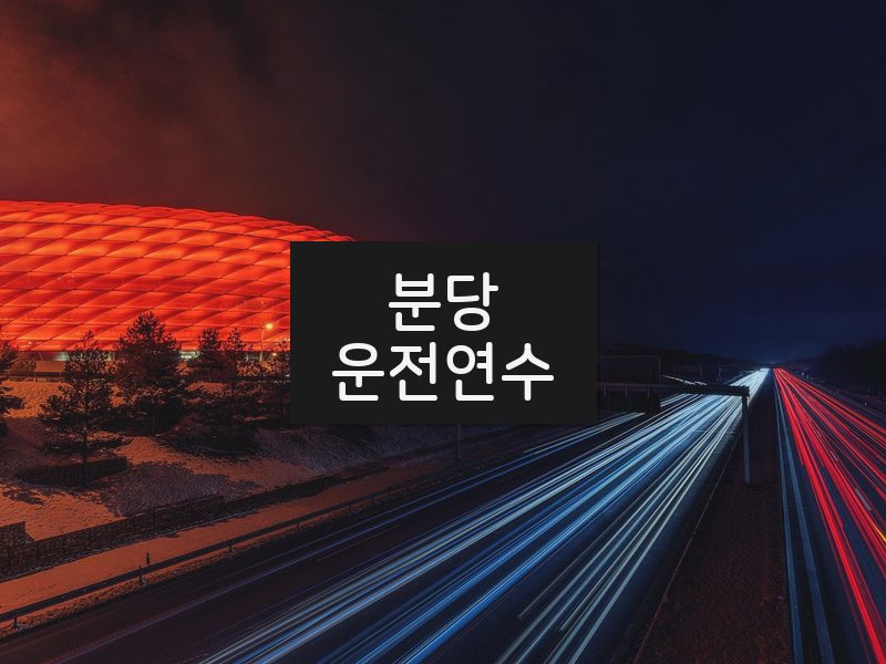 분당운전연수 후기