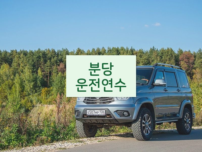 분당운전연수 후기