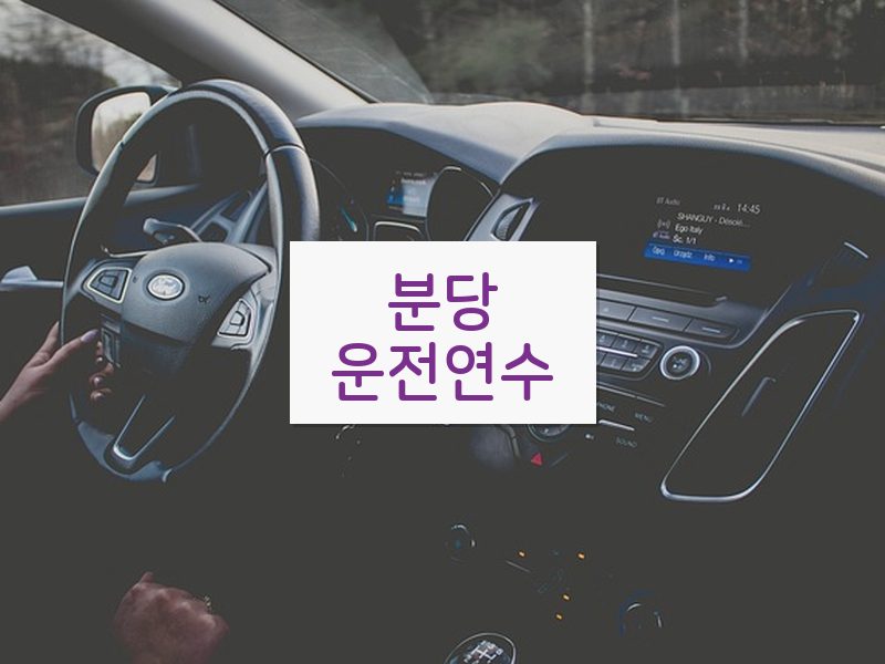 분당운전연수 후기