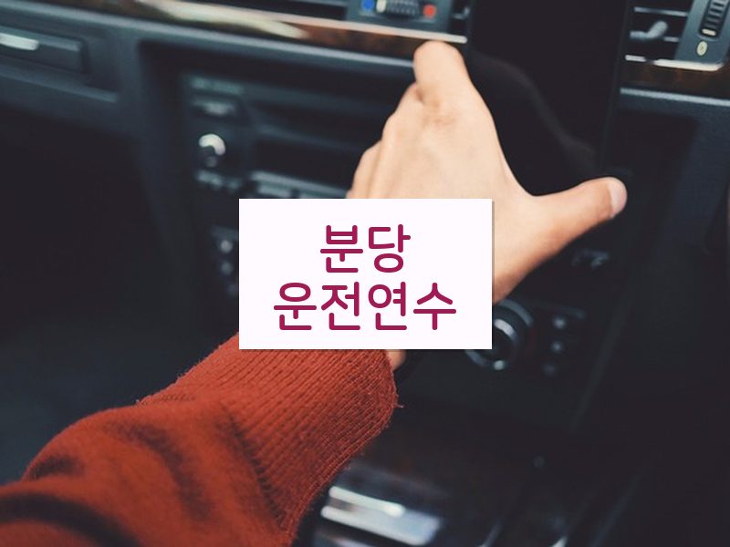 분당운전연수 후기