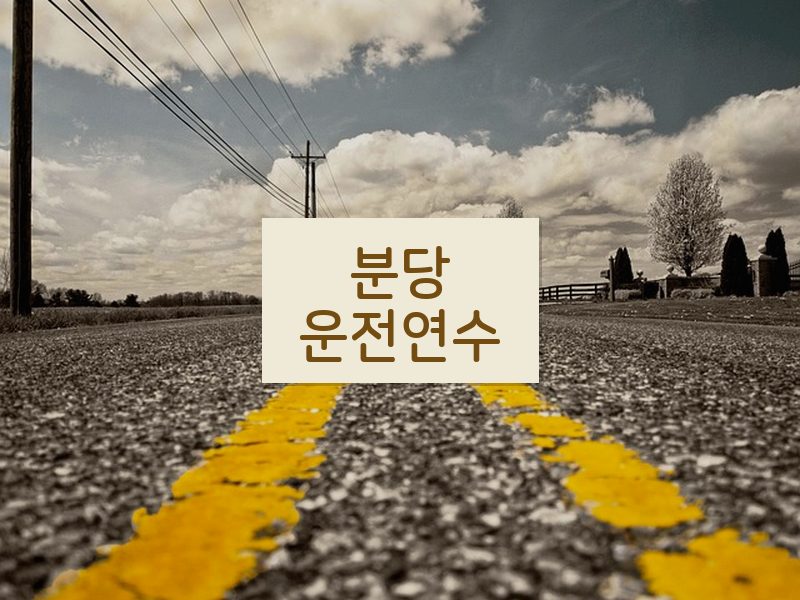 분당운전연수 후기