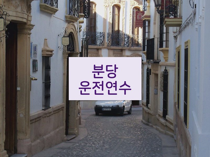 분당운전연수 후기